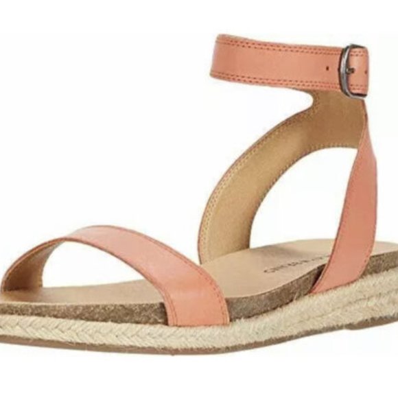 Lucky Brand Women's Sandal Leather Open Toe Coral Size 9.5M NWOB - Picture 1 of 12